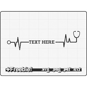 Stethoscope Split Monogram SVG Bundle, Hand Drawn Nurse SVG, Stethoscope Heart, Floral SVG, Doctor Svg Cut File, Nurse Clipart