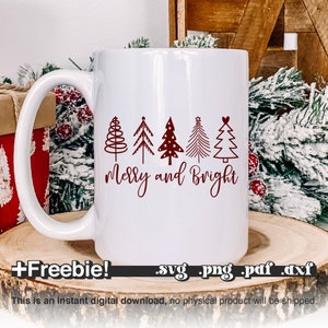 Merry And Bright Svg Png, Winter svg, Christmas shirt svg, Christmas words svg, Merry Christmas Svg, Funny Christmas SVG,Christmas svg files