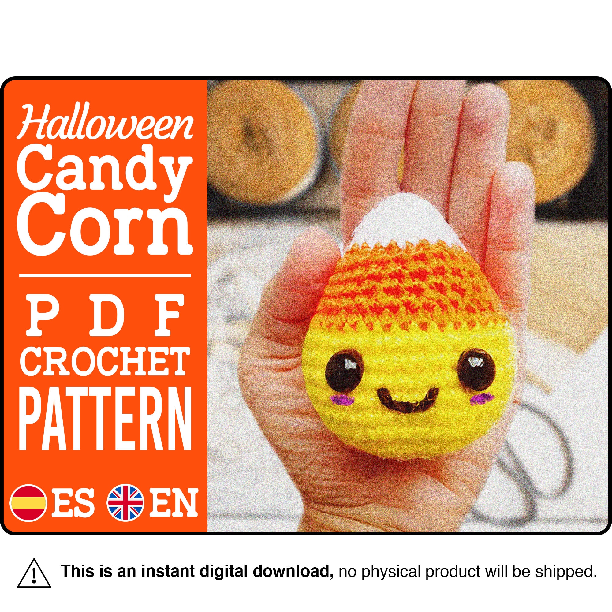 Mini Candy Corn PDF Crochet Pattern Halloween Decoration - Etsy