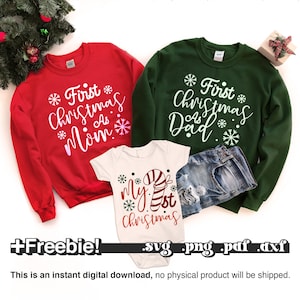 Our First christmas together svg png, our first christmas svg, babys first christmas svg, 1st christmas svg, family christmas svg Cricut