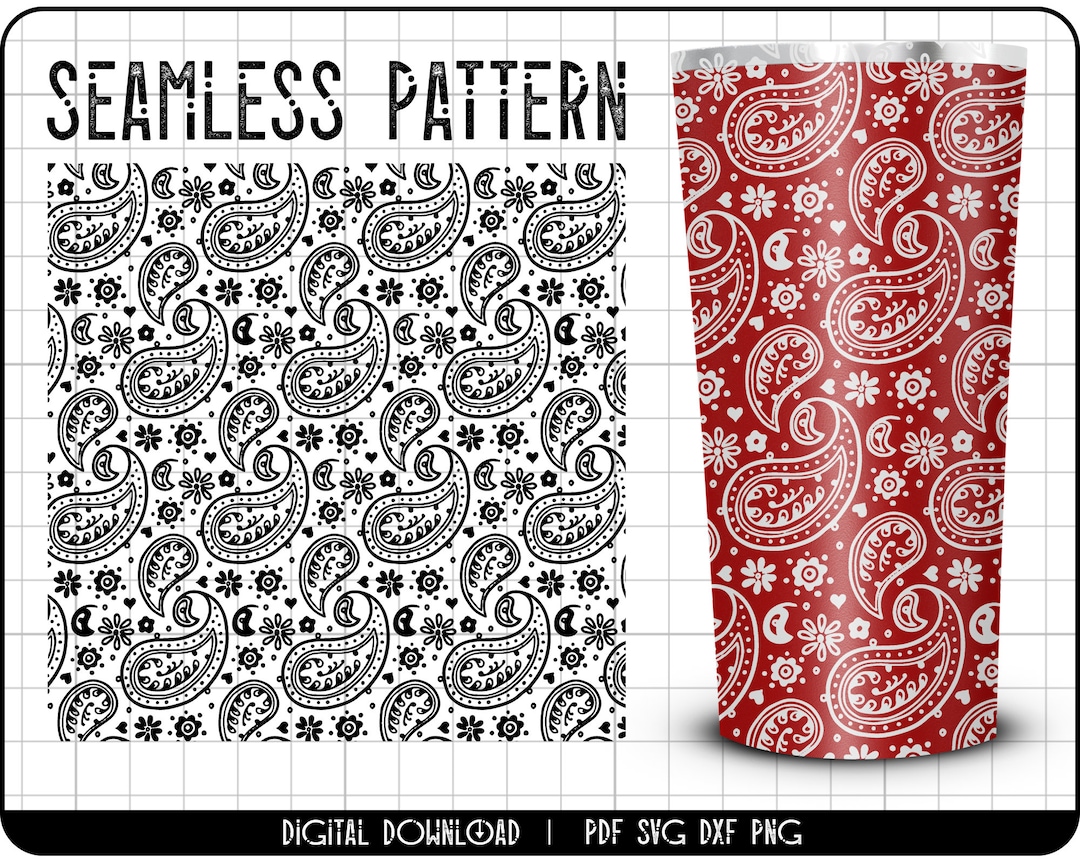 Bandana Pattern Svg, Bandana Pattern Png, Western Pattern Svg, Hip Hop ...
