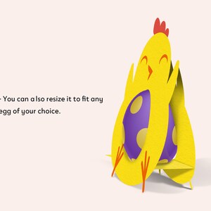 Chick Egg Holder Svg, Easter Egg Svg, Easter Egg Holder Template, Egg ...