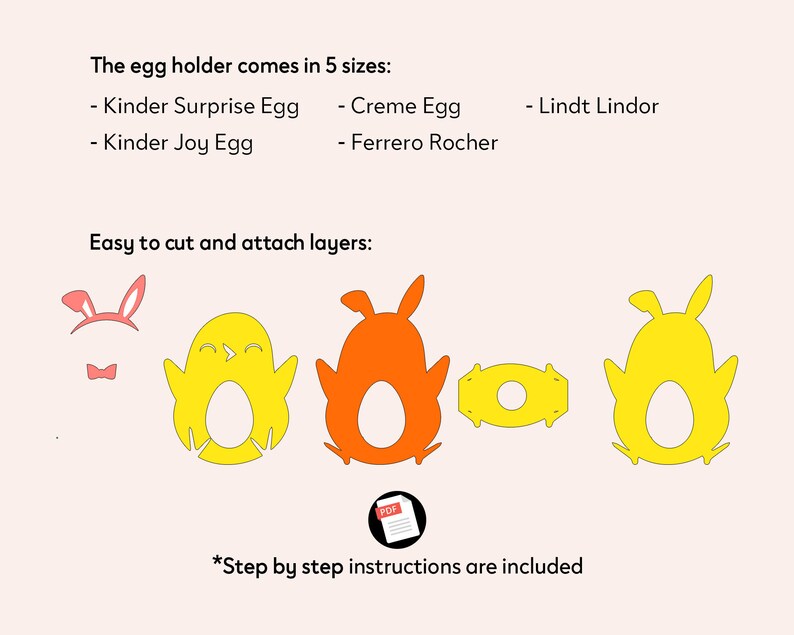 Easter Egg Holder SVG Bundle chocolate egg stand template | Etsy