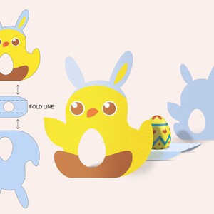 Chick Egg Holder Svg, Easter Egg Svg, Easter Egg Holder Template, Egg ...