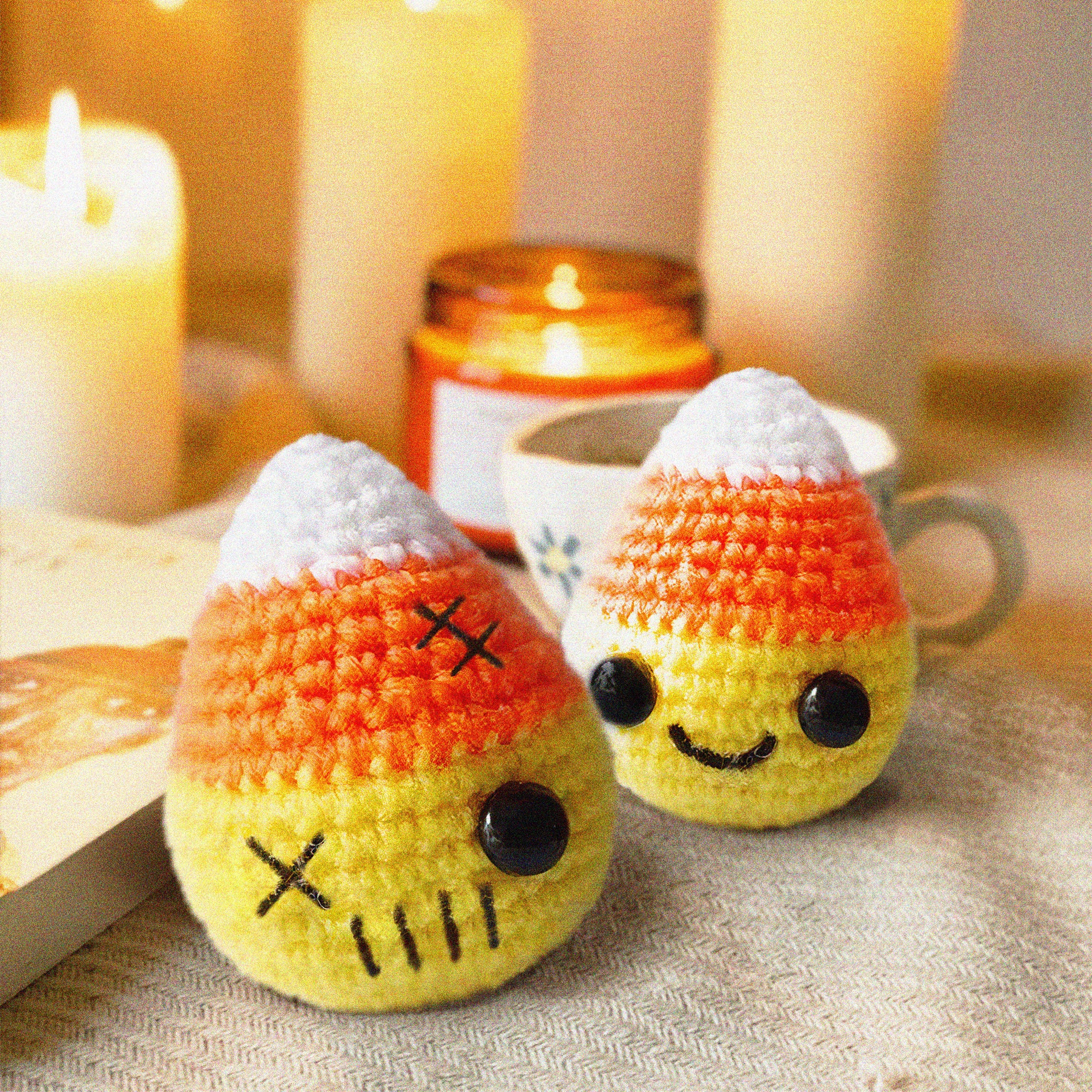 Mini Candy Corn PDF Crochet Pattern, Halloween Decoration Crochet ...