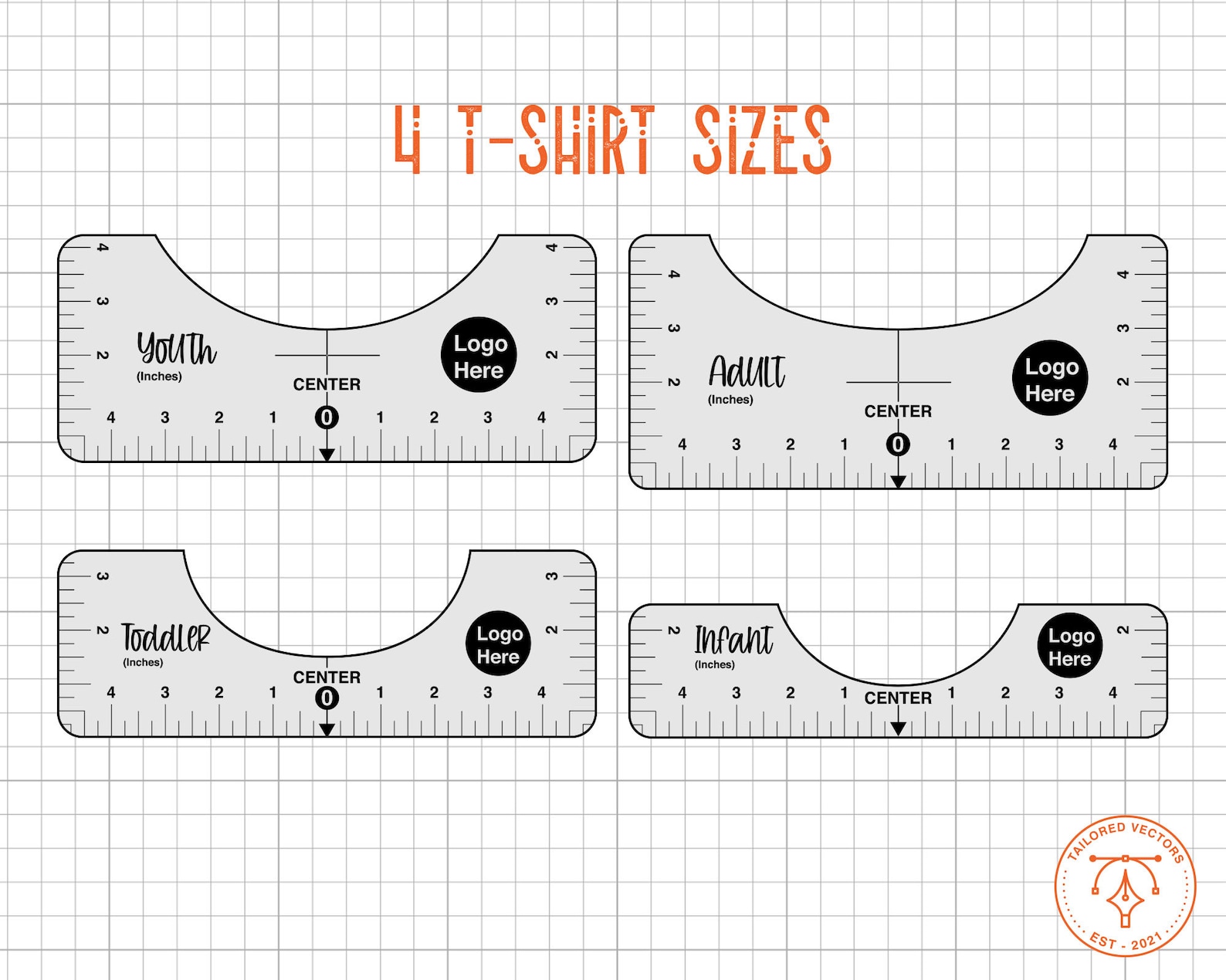 Download Tshirt Ruler Printable Bundle T-shirt Alignment Tool | Etsy