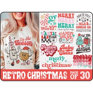 Retro Christmas SVG Bundle, Retro Christmas Designs Svg png, Christmas Svg kids, Retro Christmas Designs, Christmas Shirt Sublimation