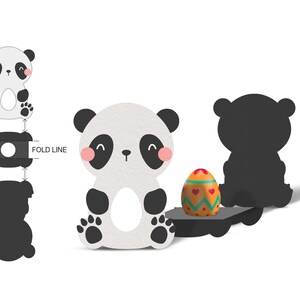 Panda Egg Holder Svg, Easter Egg Holder Svg, Panda Svg, Easter Egg ...