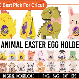 20 Easter egg holder svg bundle, egg holder svg, easter egg svg, cadeaux de pâques pour enfants svg tout-petit, panier de pâques svg, décor de pâques
