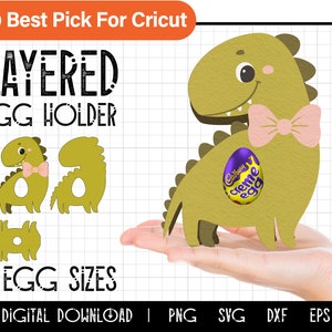 Dinosaur egg holder svg, easter egg svg, easter eggs, egg stand template, dinosaur dxf, chocolate egg holder svg, chocolate egg box svg, png