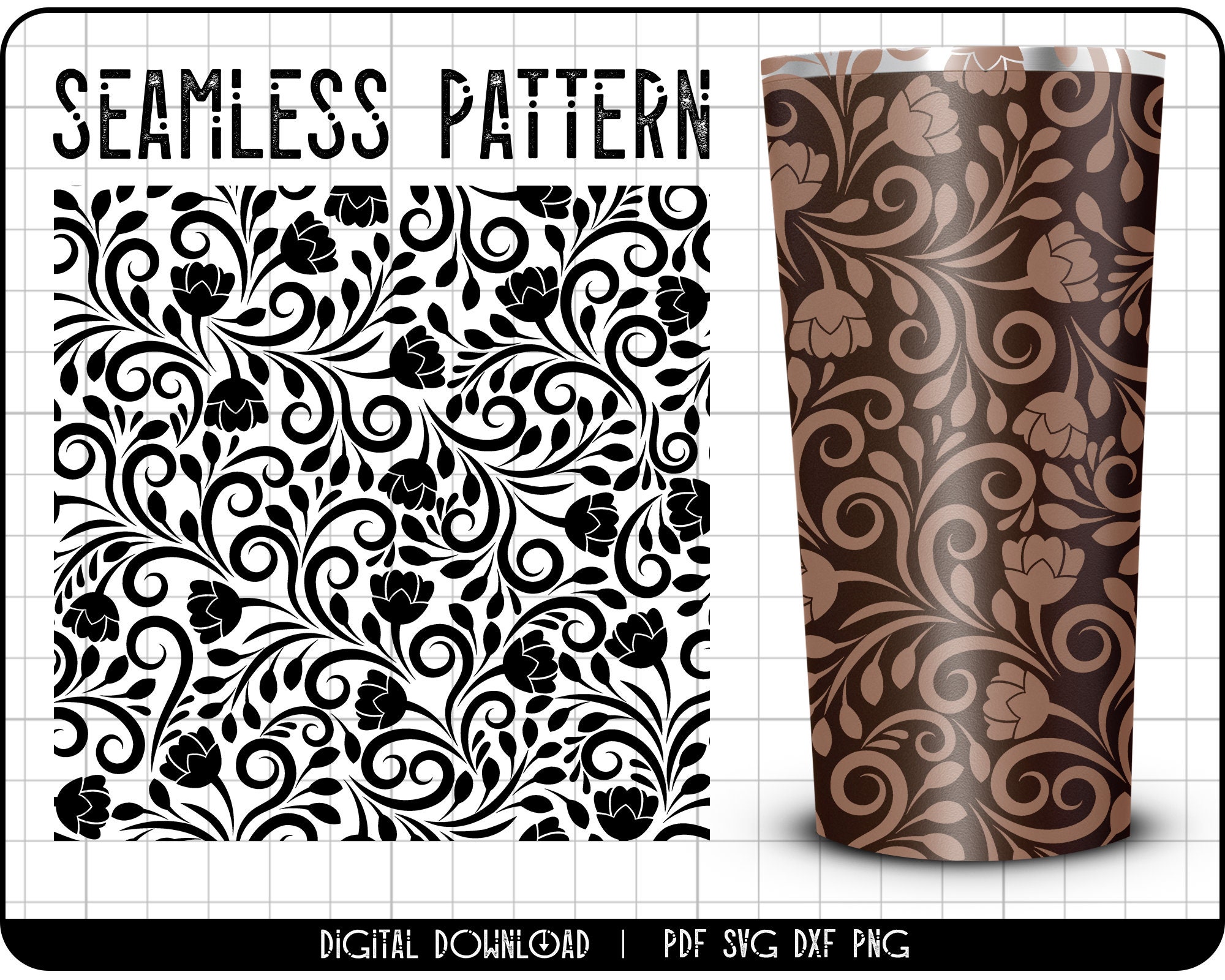 Tooled Leather Svg Tooled Leather Png Floral Pattern Svg Etsy Singapore