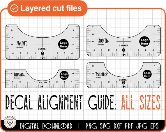 Tshirt Ruler Svg Bundle, Tshirt Alignment Tool Svg, Centering Tool