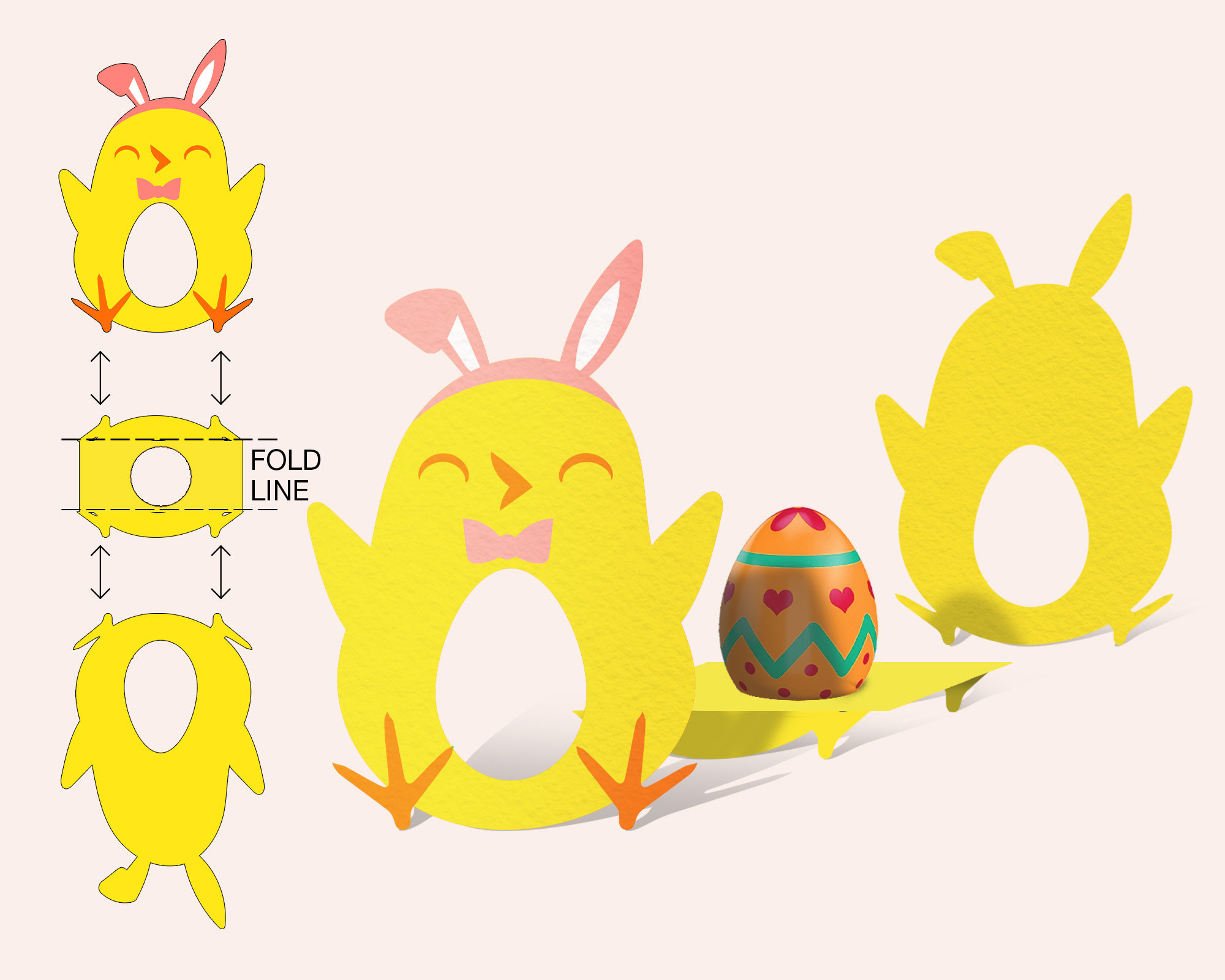 Easter Egg Holder SVG Bundle Chocolate Egg Stand Template - Etsy UK