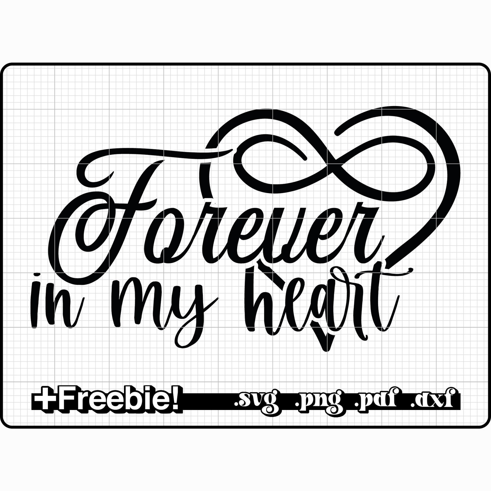 Forever in My Heart SVG Pngmemorial Svg Rest in Peace Svg - Etsy