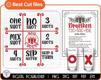 Tic Tac Toe svg, Drunken Tic Tac Toe svg, drunk tic tac toe, kinky tic tac toe, board games svg, Tic tac toe game rules, dxf pdf printable