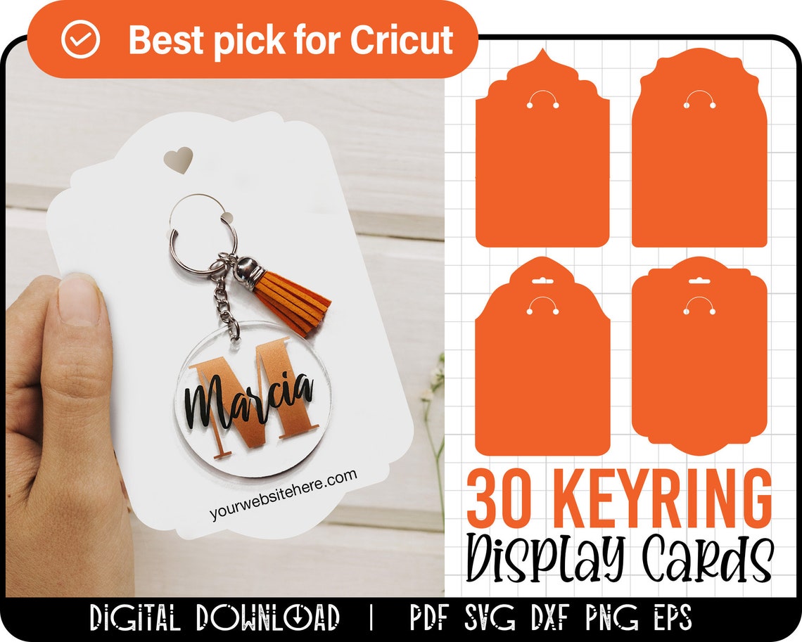 30 Keyring Display Card Svg Bundle Keyring Display Card | Etsy