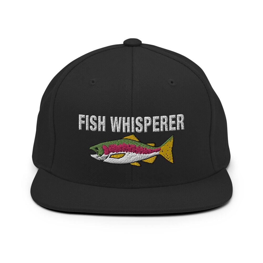 Fish Whisperer Embroidered Snapback Hat 