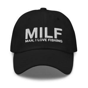Man I Love Fishing MILF Hat, Camo, Blaze Orange, Other Options, Flexfit,  Richardson, Yupoong 