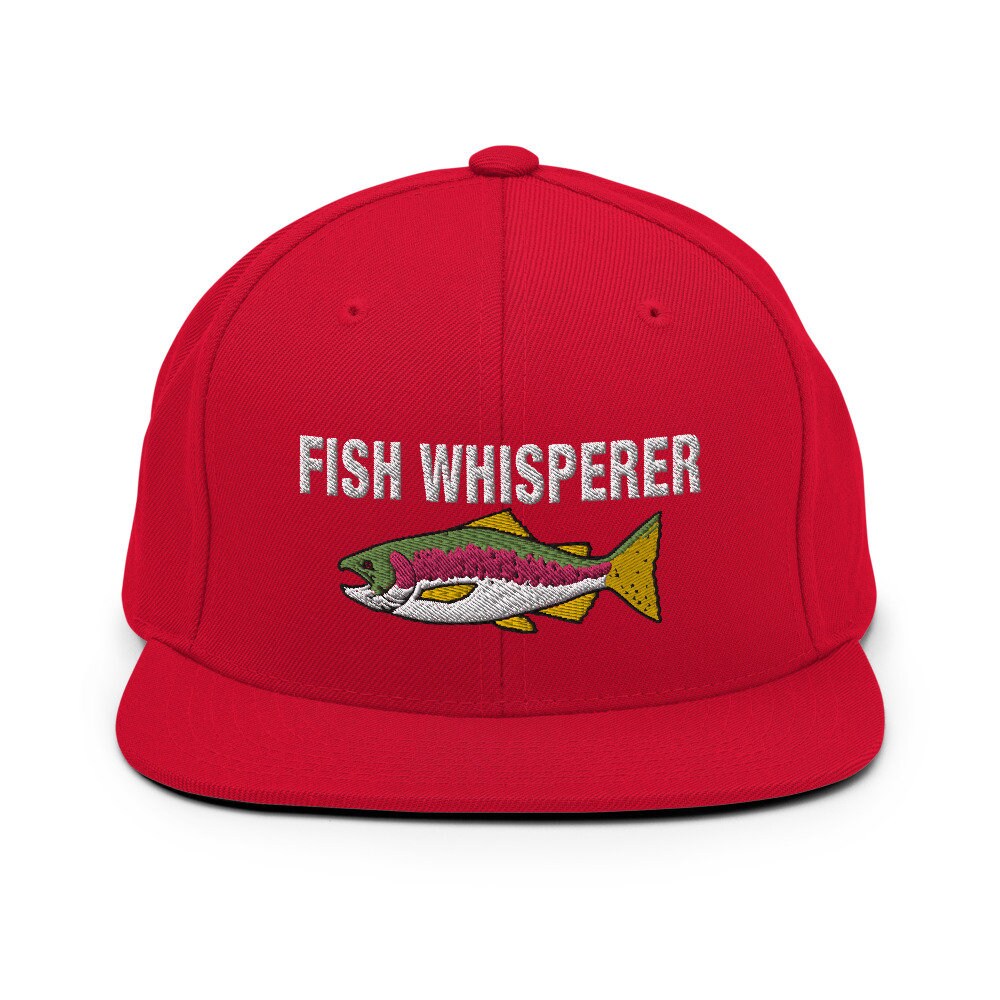 Fish Whisperer Embroidered Snapback Hat 