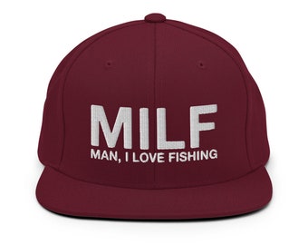 MILF Man I Love Fishing Embroidered Dad Hat, 60% OFF