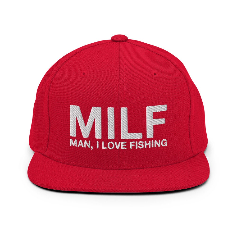 MILF Man, I Love Fishing Embroidered Snapback Hat -  Canada