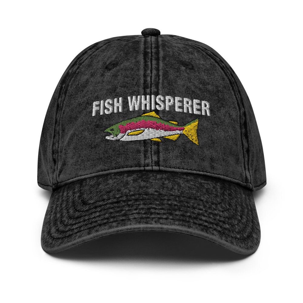 Fish Whisperer - Embroidered Vintage Cotton Twill Cap