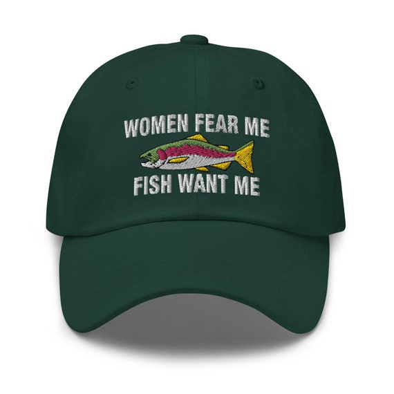 Fish Want Me Embroidered Dad Hat - Etsy 