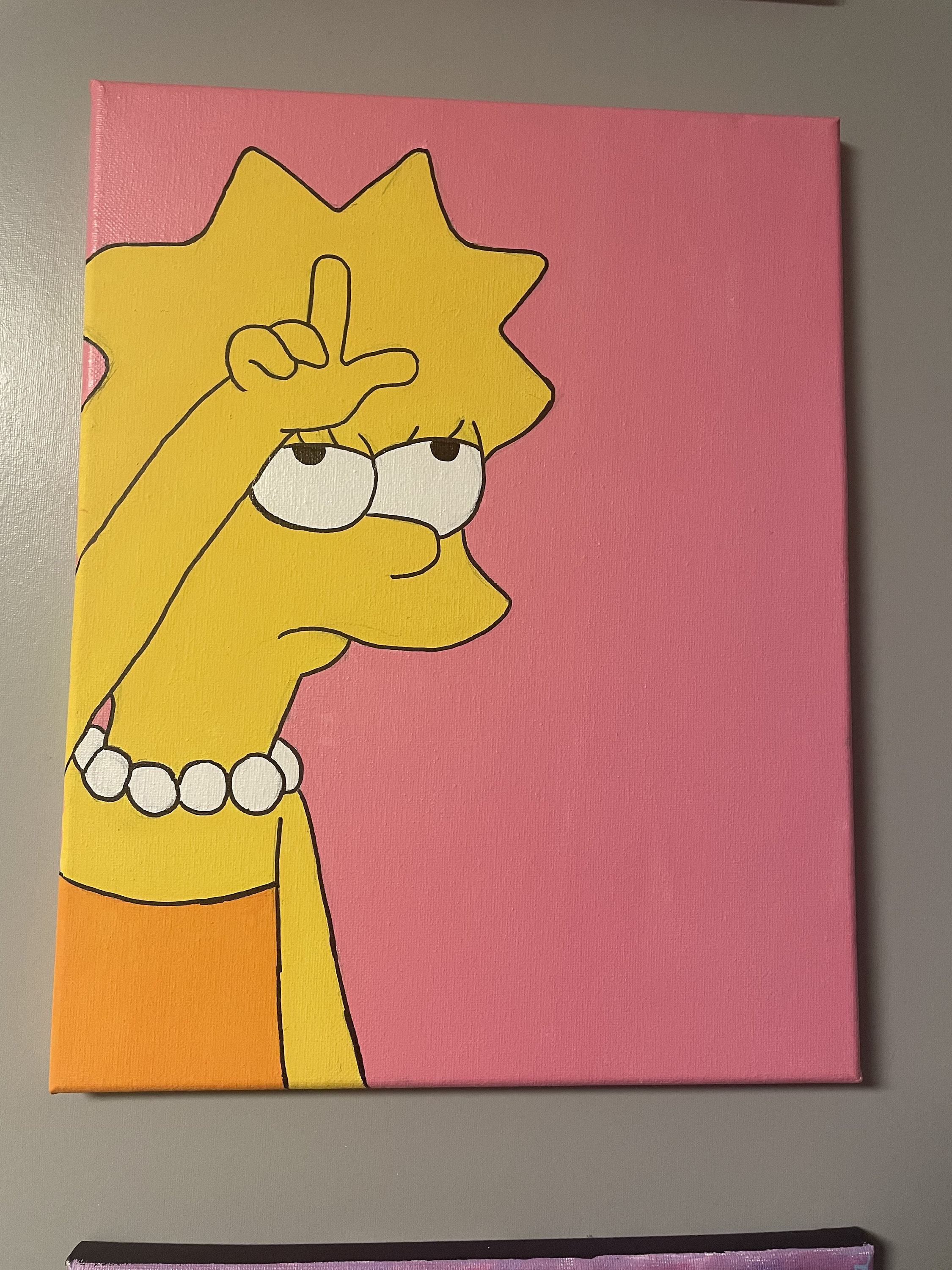 Lisa Simpson Loser Canvas Painting | Etsy