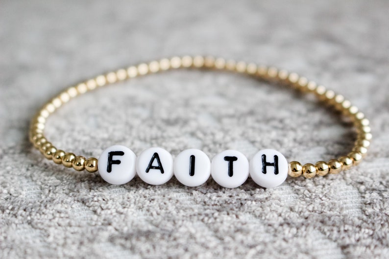 14k Gold Filled Rose Gold Filled Sterling Silver Personalized Word Bracelet