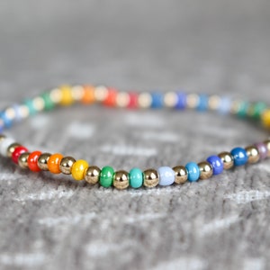 Rainbow Bracelet | 14k Gold Filled | Sterling Silver | Rose Gold Filled