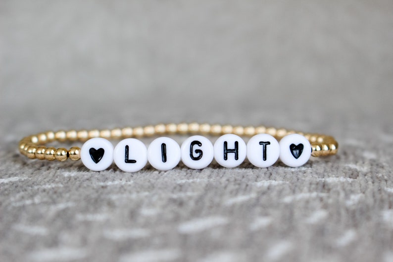 14k Gold Filled Rose Gold Filled Sterling Silver Personalized Word Bracelet