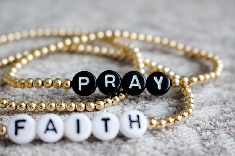 14k Gold Filled Rose Gold Filled Sterling Silver Personalized Word Bracelet