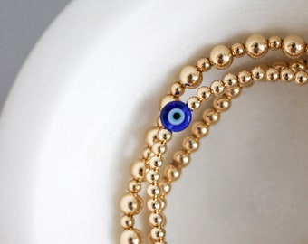 Evil Eye "Mati" Bracelet | 14k Gold Filled | Sterling Silver | Rose Gold Filled