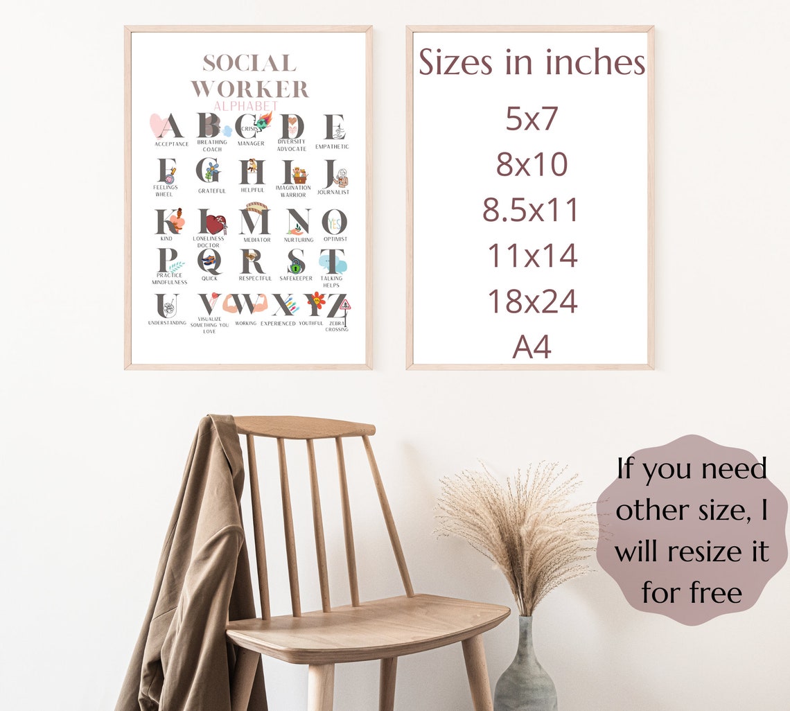 Social Worker Gift Printable Wall Art School Social Worker - Etsy
