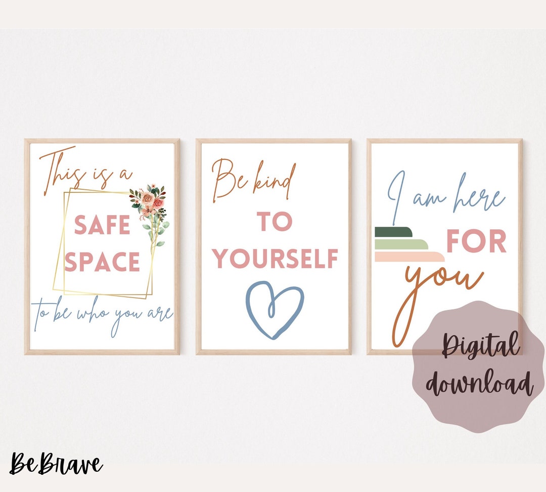 Safe Space Printable, Psychology Art, Office Decor, Psychology Poster ...
