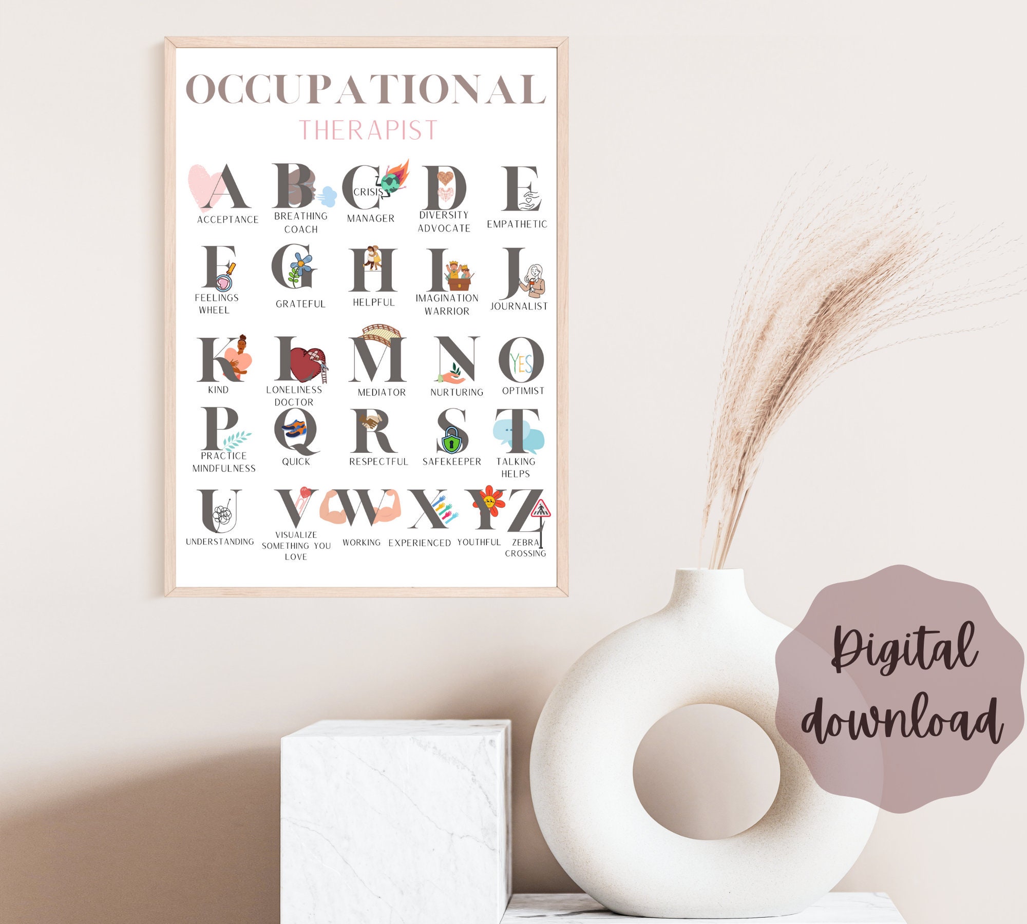 Occupational Therapy Printable Poster Gifts Ot Gifts Ot - Etsy