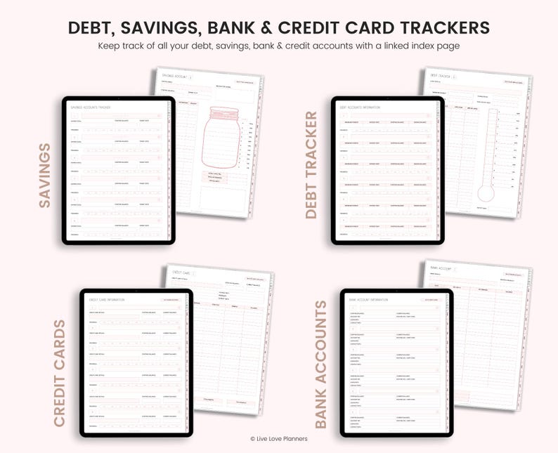 Digital Budget Planner: Finance Tracker, GoodNotes Compatible (Portrait) (PDF Download image 5