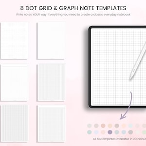 Digital Note Paper Templates: Lined, Grid, Blank (Goodnotes, Notability) image 5