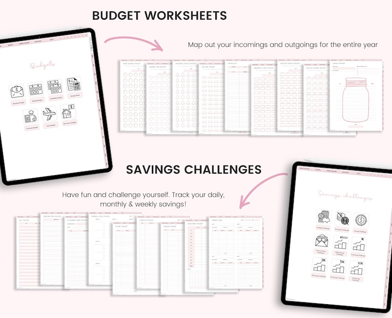 Digital Budget Planner: Finance Tracker, GoodNotes Compatible (Portrait) (PDF Download image 7