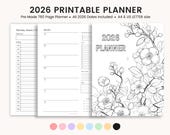 2026 Printable Planner, Daily Weekly Monthly Planner, Printable Planner, 2026 Planner, Life Planner, A4 US Letter, Instant Download