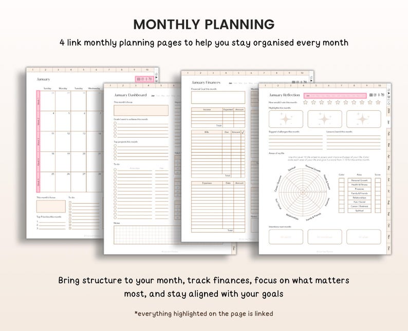 2026 Planner, 2026 Digital Planner, 2026 Planner Digital, 2026 Planner, 2026 Dated Planner, Hyperlinked Planner, Goodnotes 2026 Planner iPad image 5