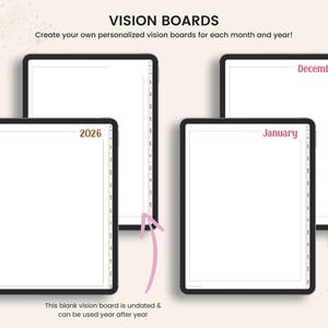 Vision Board Kit, 2026 Vision Board, Goal Planner, Manifestation journal, Goal Setting planner, Vision Board Supplies, Dream board image 10