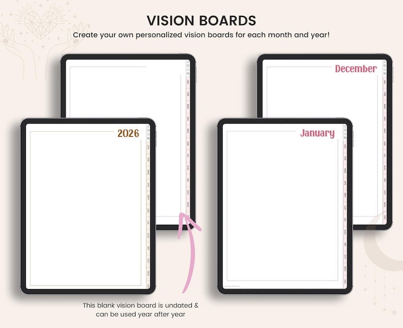 Vision Board Kit, 2026 Vision Board, Goal Planner, Manifestation journal, Goal Setting planner, Vision Board Supplies, Dream board image 10
