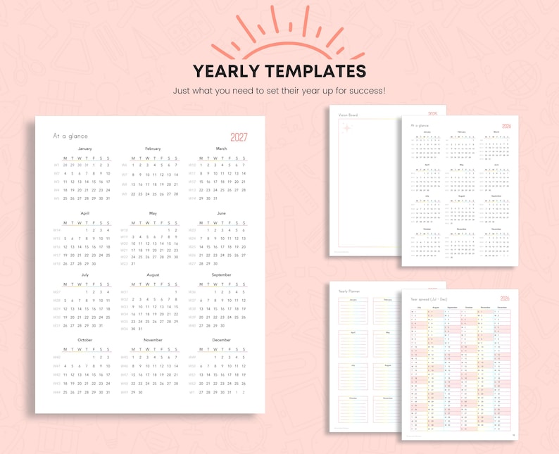 Printable Homeschool Planner 2026-2027: US Letter & A4 (Digital Download) image 4