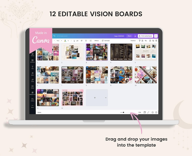 Vision Board Kit, 2026 Vision Board, Goal Planner, Manifestation journal, Goal Setting planner, Vision Board Supplies, Dream board image 6