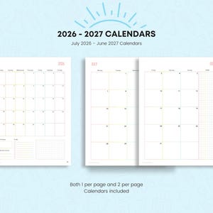 Printable Homeschool Planner 2026-2027: US Letter & A4 (Digital Download) image 5