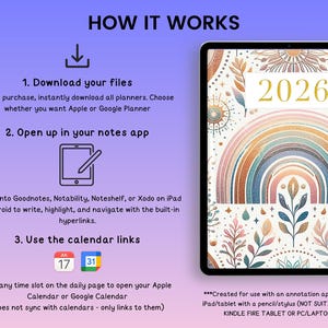2026 Digital Planner, 2026 Journal, Dark Mode Digital Planner for 2026, 2026 Diary dark Screen, Portrait Planner, Goodnotes, iPad and Tablet image 12