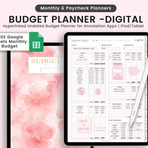 Digital Budget Planner, Finance Tracker, Finance Planner, Digital Budget, Digital Budget Planner, Portrait Budget Planner, GoodNotes Planner
