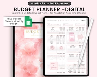 Digital Budget Planner, Finance Tracker, Finance Planner, Digital Budget, Digital Budget Planner, Portrait Budget Planner, GoodNotes Planner