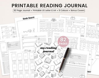 Printable Reading Journal: Fillable Book Tracker (Digital Download)